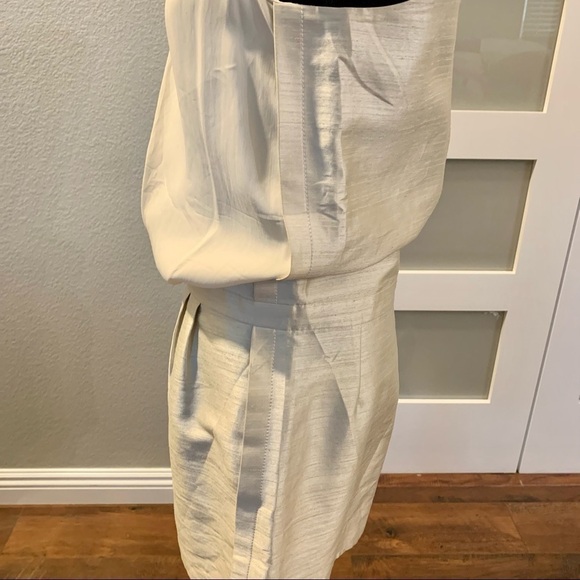 BALENCIAGA PARIS vintage off white sheath dress. Made in France. Size 36 - Picture 4 of 9